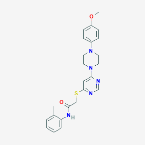 molecular formula C24H27N5O2S B2614011 2-(1,3-dimethyl-2,4-dioxo-1,2,3,4-tetrahydro-7H-pyrrolo[2,3-d]pyrimidin-7-yl)-N-(3-ethoxypropyl)acetamide CAS No. 1251573-25-7