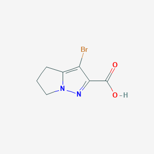 molecular formula C7H7BrN2O2 B2614014 3-bromo-4H,5H,6H-pyrrolo[1,2-b]pyrazole-2-carboxylic acid CAS No. 1784369-94-3