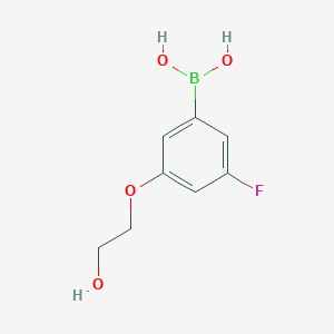 molecular formula C8H10BFO4 B2614016 3-氟-5-(2-羟乙氧基)苯硼酸 CAS No. 2377606-04-5