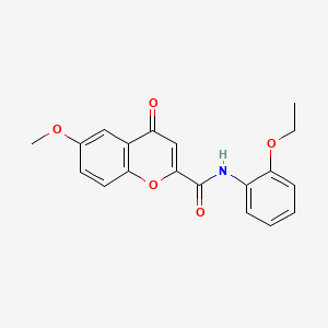 molecular formula C19H17NO5 B2614018 N-(2-ethoxyphenyl)-6-methoxy-4-oxo-4H-chromene-2-carboxamide CAS No. 919017-82-6