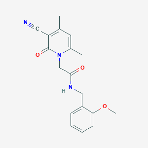 2-(3-cyano-4,6-dimethyl-2-oxopyridin-1(2H)-yl)-N-(2-methoxybenzyl)acetamide