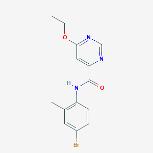 molecular formula C14H14BrN3O2 B2614027 N-(4-bromo-2-methylphenyl)-6-ethoxypyrimidine-4-carboxamide CAS No. 2034249-55-1