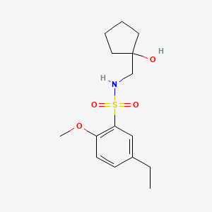 molecular formula C15H23NO4S B2614031 5-ethyl-N-((1-hydroxycyclopentyl)methyl)-2-methoxybenzenesulfonamide CAS No. 1234856-72-4