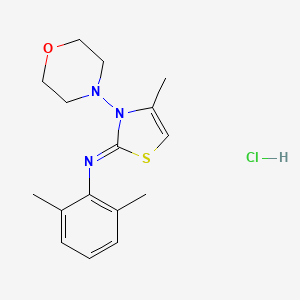 molecular formula C16H22ClN3OS B2614040 (Z)-2,6-dimethyl-N-(4-methyl-3-morpholinothiazol-2(3H)-ylidene)aniline hydrochloride CAS No. 1180037-12-0