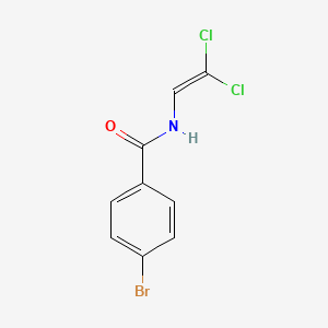 molecular formula C9H6BrCl2NO B2614042 4-溴-N-(2,2-二氯乙烯基)苯甲酰胺 CAS No. 54888-32-3
