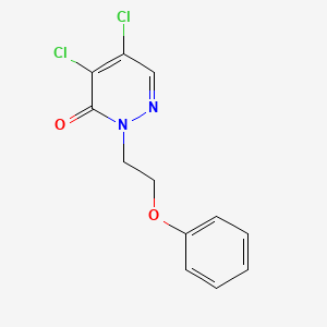 molecular formula C12H10Cl2N2O2 B2614060 4,5-dichloro-2-(2-phenoxyethyl)pyridazin-3(2H)-one CAS No. 144172-51-0