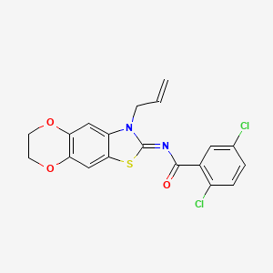 (Z)-N-(3-allyl-6,7-dihydro-[1,4]dioxino[2',3':4,5]benzo[1,2-d]thiazol-2(3H)-ylidene)-2,5-dichlorobenzamide