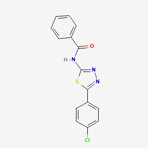 molecular formula C15H10ClN3OS B2614096 N-(5-(4-chlorophenyl)-1,3,4-thiadiazol-2-yl)benzamide CAS No. 104830-78-6