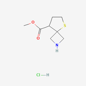 molecular formula C8H14ClNO2S B2614101 Methyl 5-thia-2-azaspiro[3.4]octane-8-carboxylate hydrochloride CAS No. 2225146-80-3