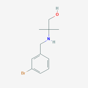 molecular formula C11H16BrNO B261411 2-[(3-Bromobenzyl)amino]-2-methyl-1-propanol 