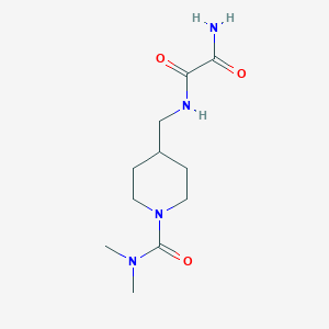 molecular formula C11H20N4O3 B2614133 N1-((1-(dimethylcarbamoyl)piperidin-4-yl)methyl)oxalamide CAS No. 2034602-27-0