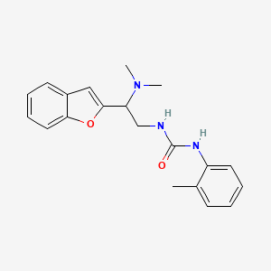 molecular formula C20H23N3O2 B2614137 1-(2-(苯并呋喃-2-基)-2-(二甲氨基)乙基)-3-(邻甲苯基)脲 CAS No. 2034563-45-4