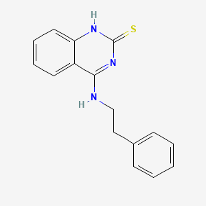 molecular formula C16H15N3S B2614138 4-(苯乙基氨基)喹唑啉-2(1H)-硫酮 CAS No. 120394-27-6