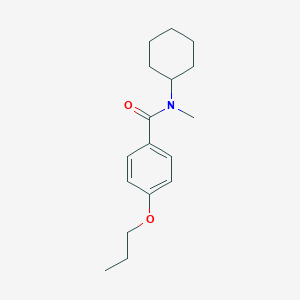 molecular formula C17H25NO2 B261414 N-cyclohexyl-N-methyl-4-propoxybenzamide 