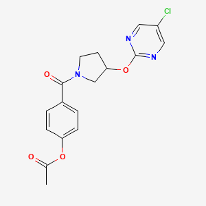 4-(3-((5-Chloropyrimidin-2-yl)oxy)pyrrolidine-1-carbonyl)phenyl acetate