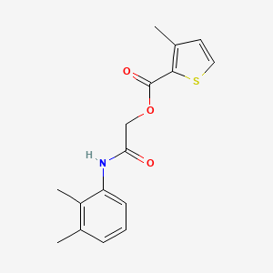 molecular formula C16H17NO3S B2614173 2-((2,3-二甲苯基)氨基)-2-氧代乙基-3-甲硫代吩-2-羧酸酯 CAS No. 380336-01-6