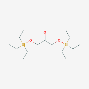 molecular formula C15H34O3Si2 B2614175 3,3,9,9-Tetraethyl-4,8-dioxa-3,9-disilaundecan-6-one CAS No. 335393-65-2