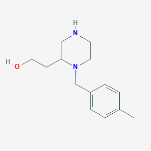 molecular formula C14H22N2O B261418 2-[1-(4-Methylbenzyl)-2-piperazinyl]ethanol 