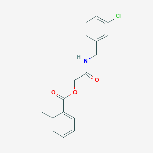 2-((3-Chlorobenzyl)amino)-2-oxoethyl 2-methylbenzoate