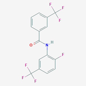 molecular formula C15H8F7NO B261420 N-[2-fluoro-5-(trifluoromethyl)phenyl]-3-(trifluoromethyl)benzamide 