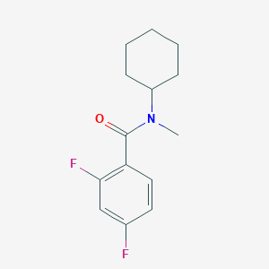 molecular formula C14H17F2NO B261421 N-cyclohexyl-2,4-difluoro-N-methylbenzamide 
