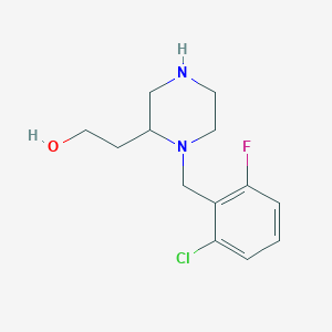 molecular formula C13H18ClFN2O B261422 2-[1-(2-Chloro-6-fluorobenzyl)-2-piperazinyl]ethanol 