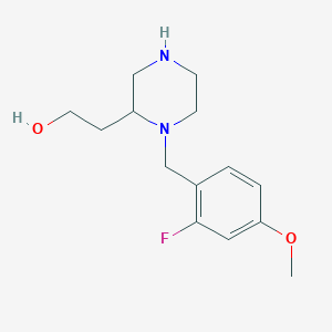 molecular formula C14H21FN2O2 B261424 2-[1-(2-Fluoro-4-methoxybenzyl)-2-piperazinyl]ethanol 
