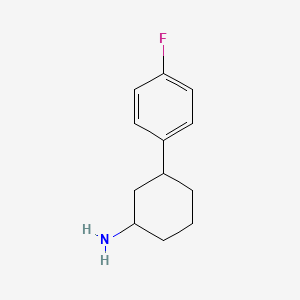 molecular formula C12H16FN B2614240 3-(4-Fluorophenyl)cyclohexan-1-amine CAS No. 1339581-17-7