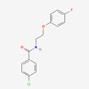 molecular formula C15H13ClFNO2 B2614248 4-chloro-N-(2-(4-fluorophenoxy)ethyl)benzamide CAS No. 1172940-28-1