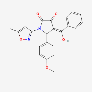 molecular formula C23H20N2O5 B2614251 4-benzoyl-5-(4-ethoxyphenyl)-3-hydroxy-1-(5-methylisoxazol-3-yl)-1H-pyrrol-2(5H)-one CAS No. 618873-78-2