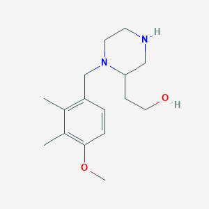 molecular formula C16H26N2O2 B261426 2-[1-(4-Methoxy-2,3-dimethylbenzyl)-2-piperazinyl]ethanol 