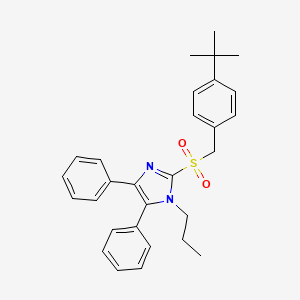 molecular formula C29H32N2O2S B2614263 2-{[4-(tert-butyl)benzyl]sulfonyl}-4,5-diphenyl-1-propyl-1H-imidazole CAS No. 339277-30-4