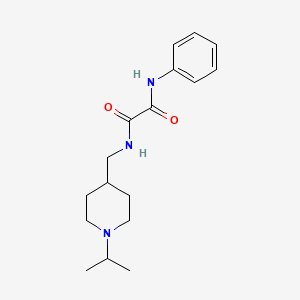 molecular formula C17H25N3O2 B2614271 N1-((1-isopropylpiperidin-4-yl)methyl)-N2-phenyloxalamide CAS No. 946233-47-2