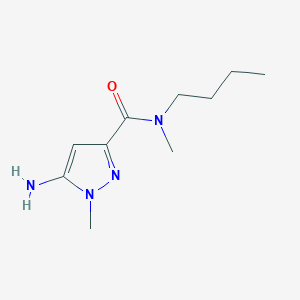 molecular formula C10H18N4O B2614274 5-amino-N-butyl-N,1-dimethyl-1H-pyrazole-3-carboxamide CAS No. 1310116-56-3