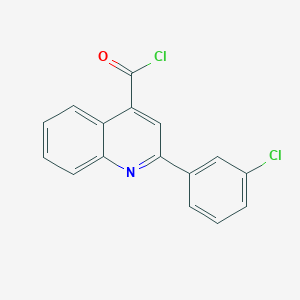 molecular formula C16H9Cl2NO B2614290 2-(3-氯苯基)喹啉-4-羰基氯 CAS No. 883526-41-8