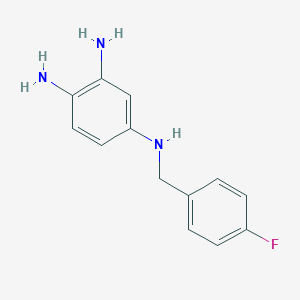 molecular formula C13H14FN3 B026143 4-(4-氟苄氨基)-1,2-苯二胺 CAS No. 491871-67-1