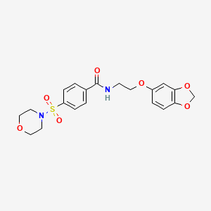 N-(2-(benzo[d][1,3]dioxol-5-yloxy)ethyl)-4-(morpholinosulfonyl)benzamide
