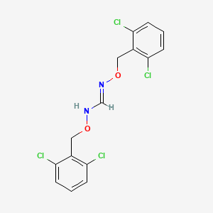 molecular formula C15H12Cl4N2O2 B2614344 (E)-N,N'-双[(2,6-二氯苯基)甲氧基]甲亚胺酰胺 CAS No. 339030-19-2