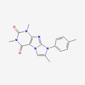 molecular formula C17H17N5O2 B2614354 1,3,7-三甲基-8-(对甲苯基)-1H-咪唑并[2,1-f]嘌呤-2,4(3H,8H)-二酮 CAS No. 31488-11-6