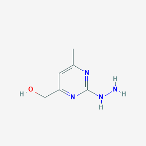 molecular formula C6H10N4O B2614359 (2-肼基-6-甲基嘧啶-4-基)甲醇 CAS No. 2375259-00-8