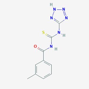 molecular formula C10H10N6OS B261436 3-methyl-N-(1H-tetrazol-5-ylcarbamothioyl)benzamide 