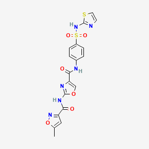 5-methyl-N-(4-((4-(N-(thiazol-2-yl)sulfamoyl)phenyl)carbamoyl)oxazol-2-yl)isoxazole-3-carboxamide