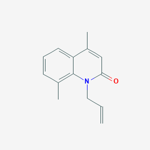 molecular formula C14H15NO B2614402 1-allyl-4,8-dimethyl-2(1H)-quinolinone CAS No. 343374-01-6