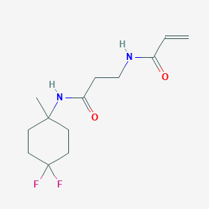 molecular formula C13H20F2N2O2 B2614415 N-(4,4-Difluoro-1-methylcyclohexyl)-3-(prop-2-enoylamino)propanamide CAS No. 2201242-92-2
