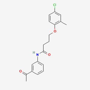 molecular formula C19H20ClNO3 B2614432 N-(3-乙酰基苯基)-4-(4-氯-2-甲基苯氧基)丁酰胺 CAS No. 353467-86-4
