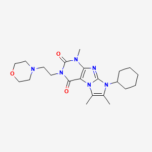 8-cyclohexyl-1,6,7-trimethyl-3-(2-morpholinoethyl)-1H-imidazo[2,1-f]purine-2,4(3H,8H)-dione