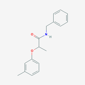 molecular formula C17H19NO2 B261448 N-benzyl-2-(3-methylphenoxy)propanamide 