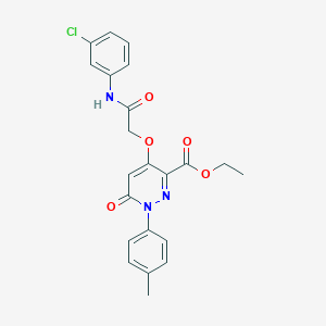 Ethyl 4-(2-((3-chlorophenyl)amino)-2-oxoethoxy)-6-oxo-1-(p-tolyl)-1,6-dihydropyridazine-3-carboxylate