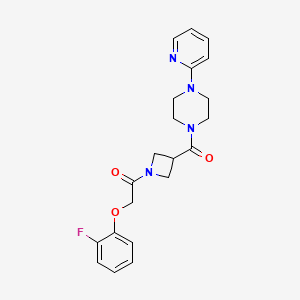 2-(2-Fluorophenoxy)-1-(3-(4-(pyridin-2-yl)piperazine-1-carbonyl)azetidin-1-yl)ethanone