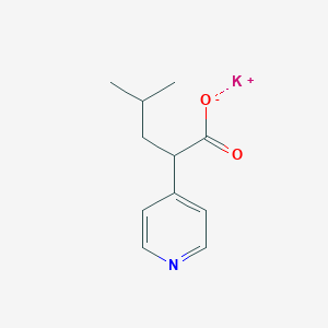 Potassium 4-methyl-2-(pyridin-4-yl)pentanoate